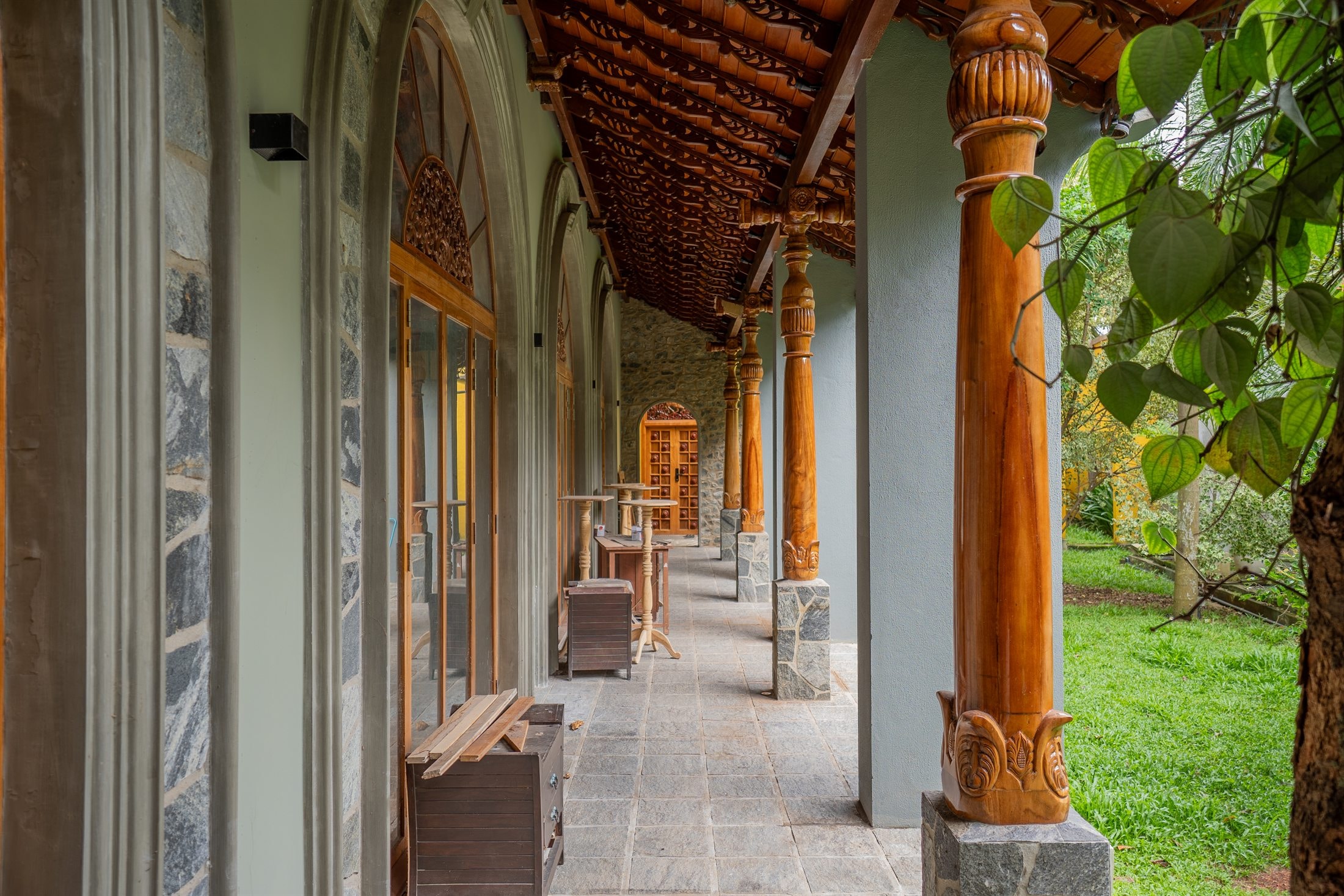 A timber verandah at Minds